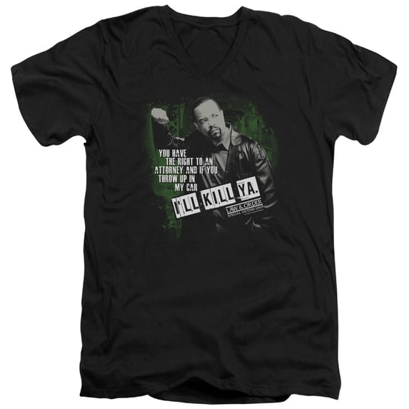 Law And Order Svu - Ill Kill Ya - Slim Fit V Neck Shirt - X-Large