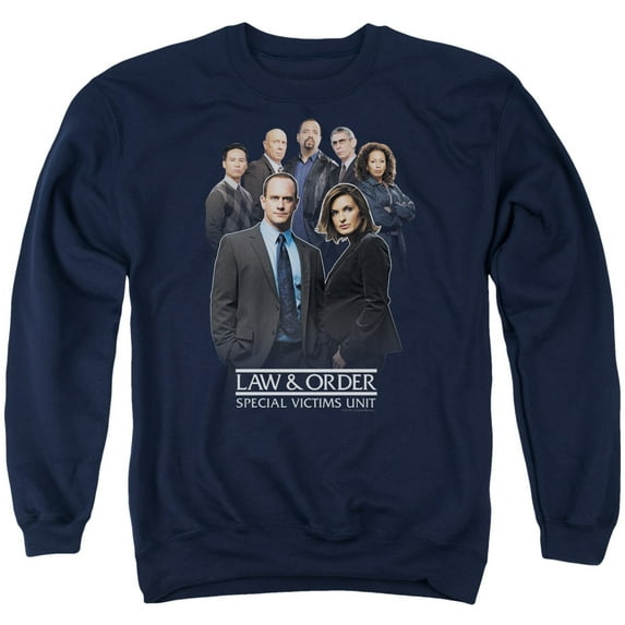 Law And Order Svu Team Adult Crewneck Sweatshirt Navy