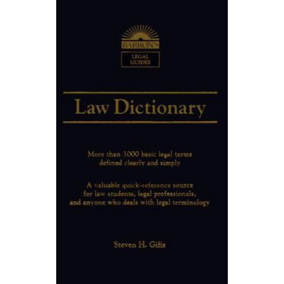 Pre-Owned Law Dictionary (Barron's Law Dictionary) by Steven H. Gifis Paperback Textbooks, 4th Edition 561 Pages (English)