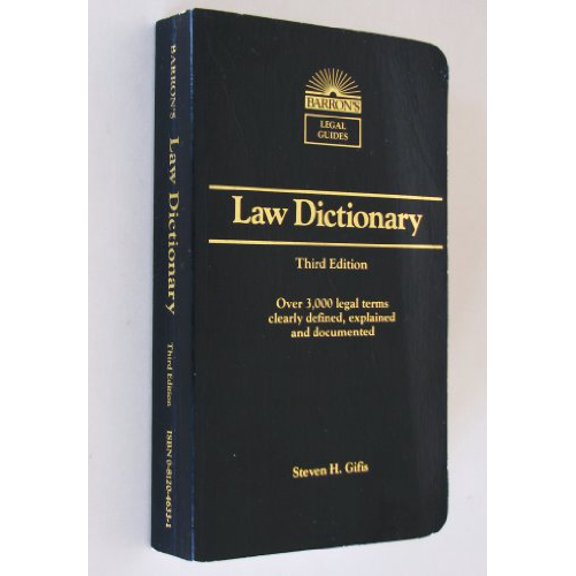 Pre-Owned Law Dictionary (Barron's Legal Guides) (Paperback) 0812046331 9780812046335