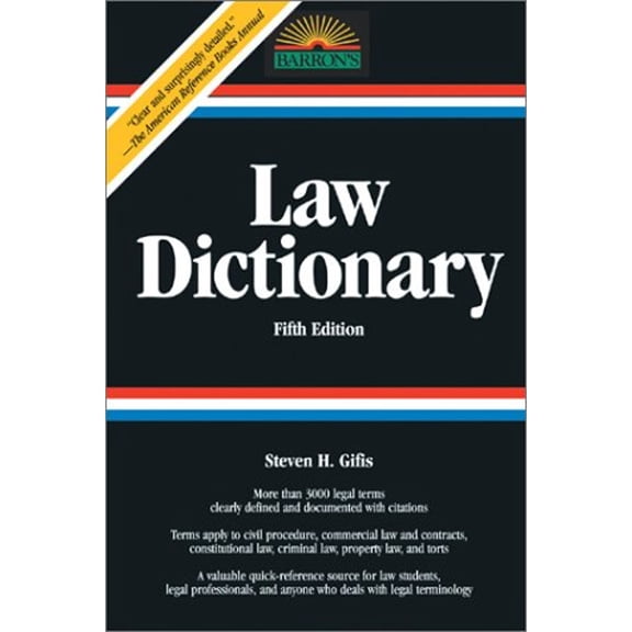 Pre-Owned Law Dictionary: Fifth Edition (Law Dictionary) (Paperback) 0764119966 9780764119965