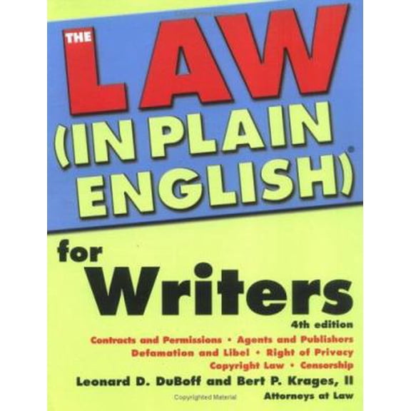 Pre-Owned The Law (in Plain English)(R) for Writers (Paperback) 1572484764 9781572484764