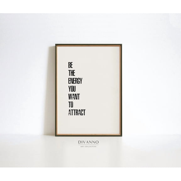 Law Of Attraction Print Inspirational Quote Wall Art
