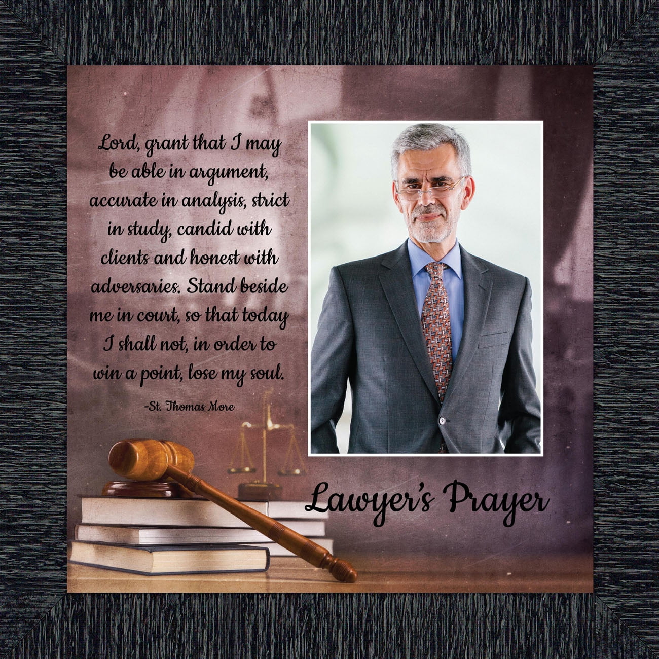 Law School Gifts for Lawyer, Lawyer Gifts for Women, Law Office Art, Attorney Gifts for Men, Gift for Law Student, Law school Graduation Gifts, St Thomas Moore Lawyer's Prayer Office Decorations, 6444