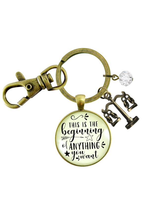 Law School Graduate Gutsy Goodness Bronze Keychain This Is Beginning Future Lawyer Justice Scales Jewelry