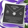 thumbnail image 1 of Law Student Gift, Future Lawyer Gift Necklace, Law School Graduation Gift, Law School Gift, Lawyer Graduation, Gold Love Knot Necklace, 1 of 6