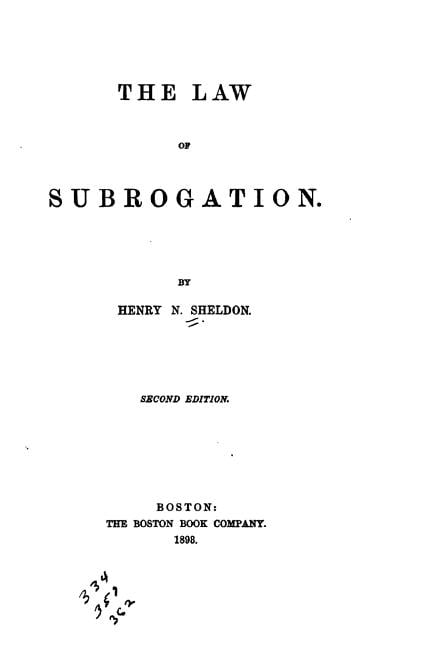 The Law of Subrogation, (Paperback)