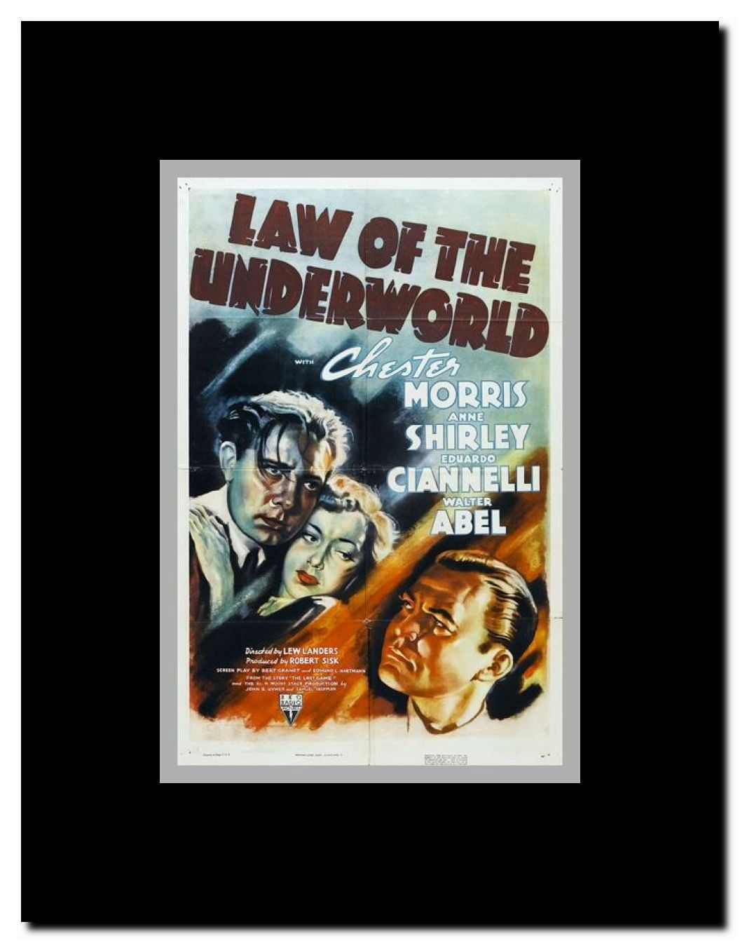 Law of the Underworld Framed Movie Poster