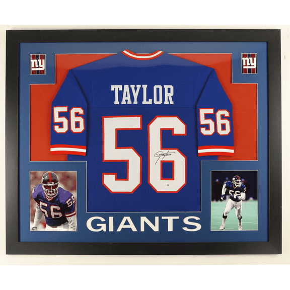 No Name Lawerence Taylor Autographed Signed Jersey Custom Framed Sports Collectible JSA Certified 1 Count