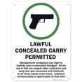 thumbnail image 1 of Lawful Concealed Carry Permitted Sign,, 1 of 1