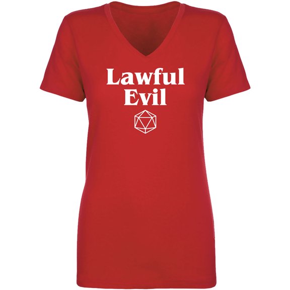 Lawful Evil Womens V-Neck T-Shirt