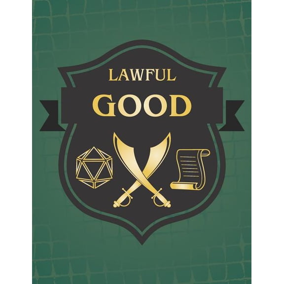 Lawful Good : RPG Themed Mapping and Notes Book - Dark Green Theme (Paperback)