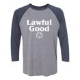 thumbnail image 1 of Lawful Good Unisex 3/4 Sleeve Baseball Raglan Tee, 1 of 2