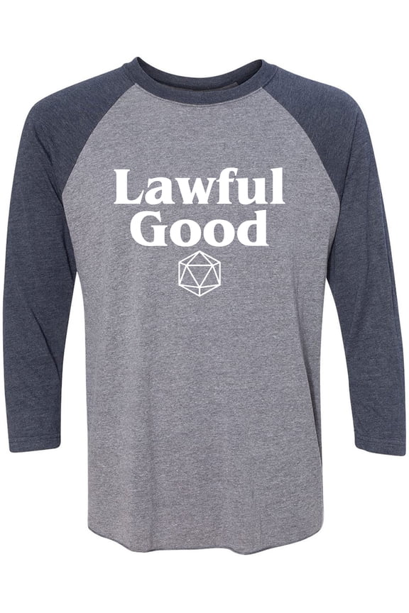 Lawful Good Unisex 3/4 Sleeve Baseball Raglan Tee