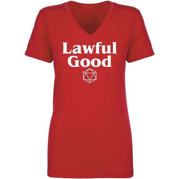 Lawful Good Womens V-Neck T-Shirt