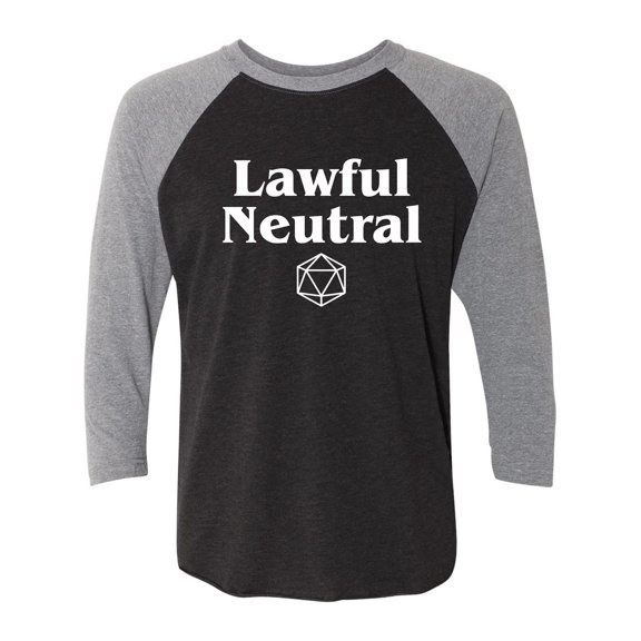 Lawful Neutral Unisex 3/4 Sleeve Baseball Raglan Tee