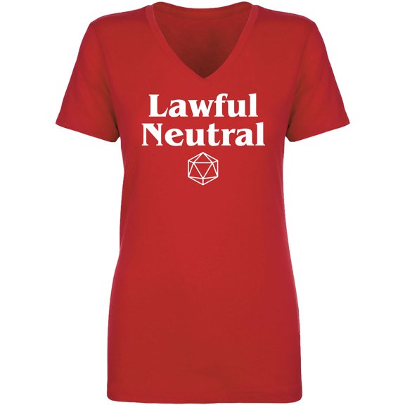 Lawful Neutral Womens V-Neck T-Shirt