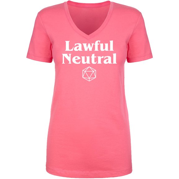 Lawful Neutral Womens V-Neck T-Shirt