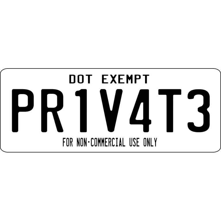 Private license plate deals