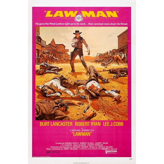 Lawman Us Poster Burt Lancaster Bottom From Left: Burt Lancaster Robert Ryan Lee J. Cobb 1971 Movie Poster Masterprint (11 x 17)