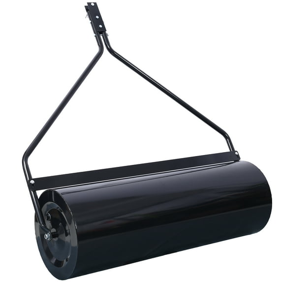 Lawn Aerator Shoes, Durable Iron Garden Lawn Roller with Large 26Gal 220 lb load capacity, 40" width, ATV tow-behind, for Lawn and Garden Tractors Black color, Black Lawn Aerator,Steel Spike Aerator