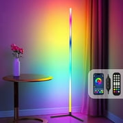 Led Corner Floor Lamp, Smart RGB Floor Lamp with APP&Remote,Mulit-Colors Changing, Music sync, Modern Corner led Light for Bedroom Living Room and Gaming Room, Timing&Schedule