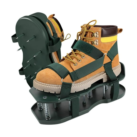 Lawn Aerator Shoes with Spring Base, for Lawn Aeration or as Screed Shoes, Lawn Aerator Shoes as Perfect Aerator Lawn Tool - incl. Two Nail Lengths - Lawn dethatcher - epoxy Shoes