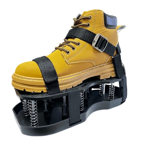Upgraded Double Layer Lawn Aerator Shoes, Spring-Loaded Soil Yard Tool for Aerating Patio Garden, Black