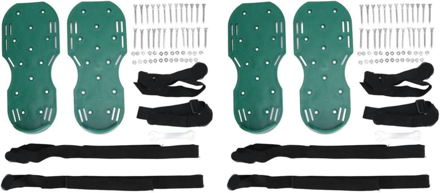 Lawn Aerator Tool 1/2set Garden Lawn Nail Shoes Loose Soil Tool Lawn Aerator Grass Spikes Shoes Self-Leveling Epoxy Yard Grass Cultivator(2PCS Green)