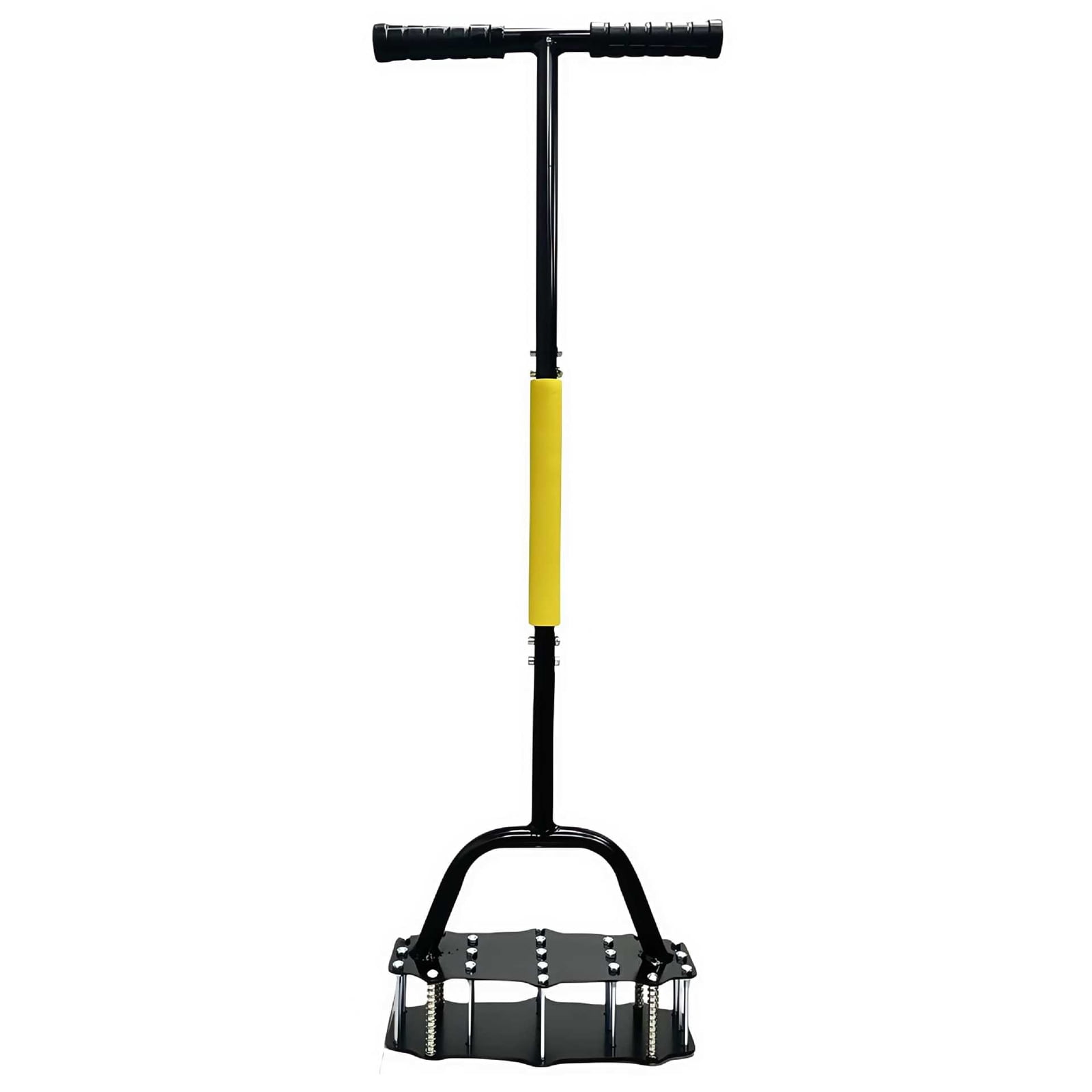 Lawn Aerator Tool, Spring-Loaded Soil Aerator with Auto-Reset, 18 Steel Spikes, Heavy-Duty Carbon Steel, Ergonomic T-Handle for Lawn, Yard and Garden