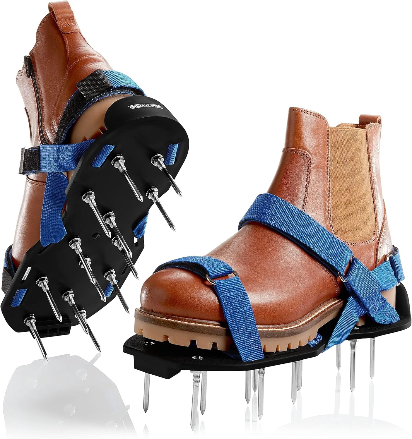 Lawn Aerator with Adjustable Straps - for Aeration or as Screed Shoes Perfect Tool incl. Two Nail Lengths dethatcher epoxy