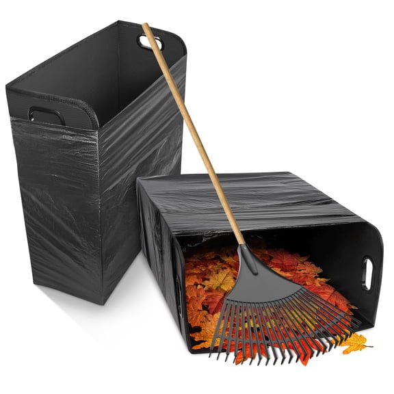 Lawn And Leaf Trash Bag Holder Noembly Required Holds 30-42 Gallon Bags Easy Open Filling