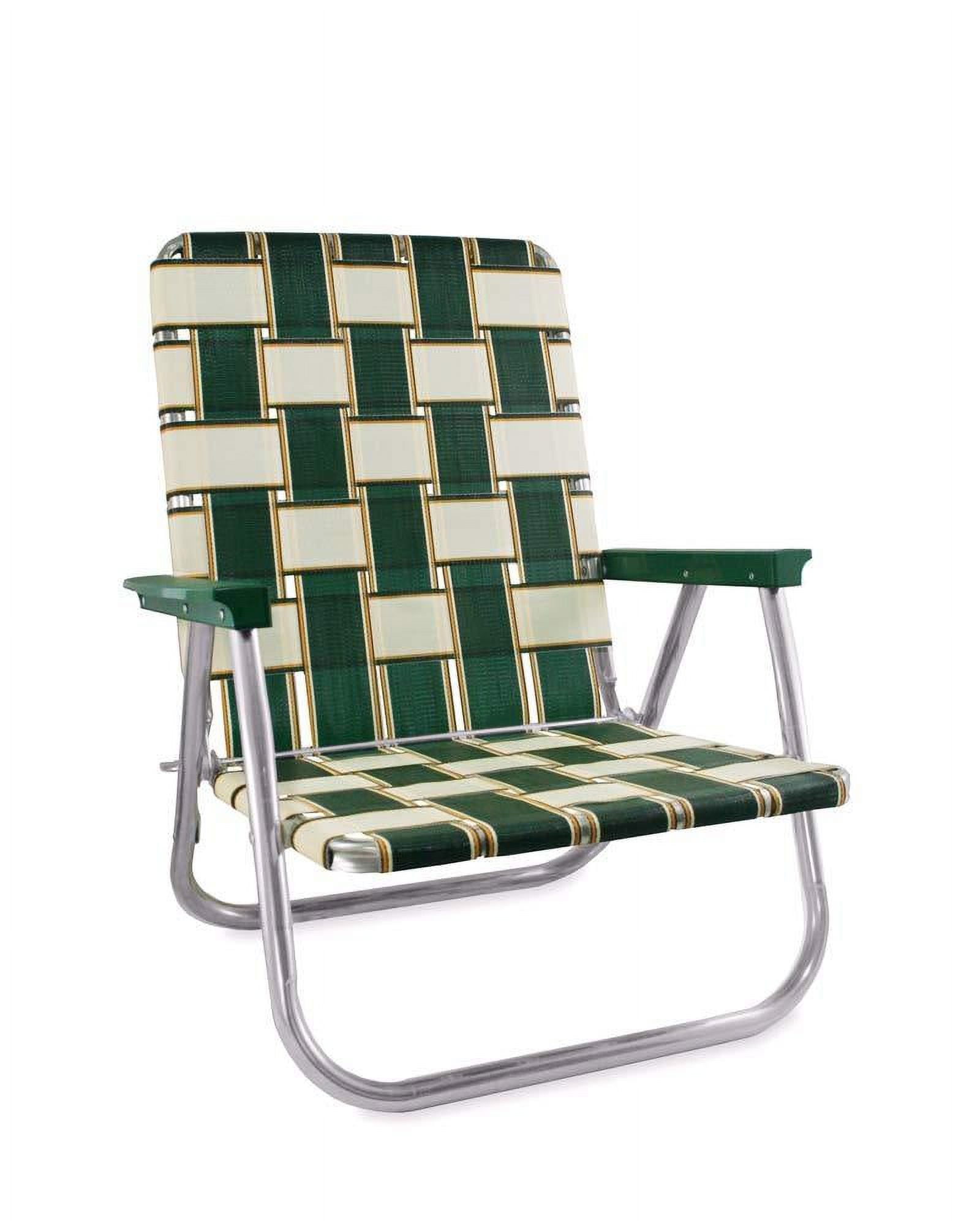 Lawn Chair USA High Back Beach Folding Aluminum Webbed Chair