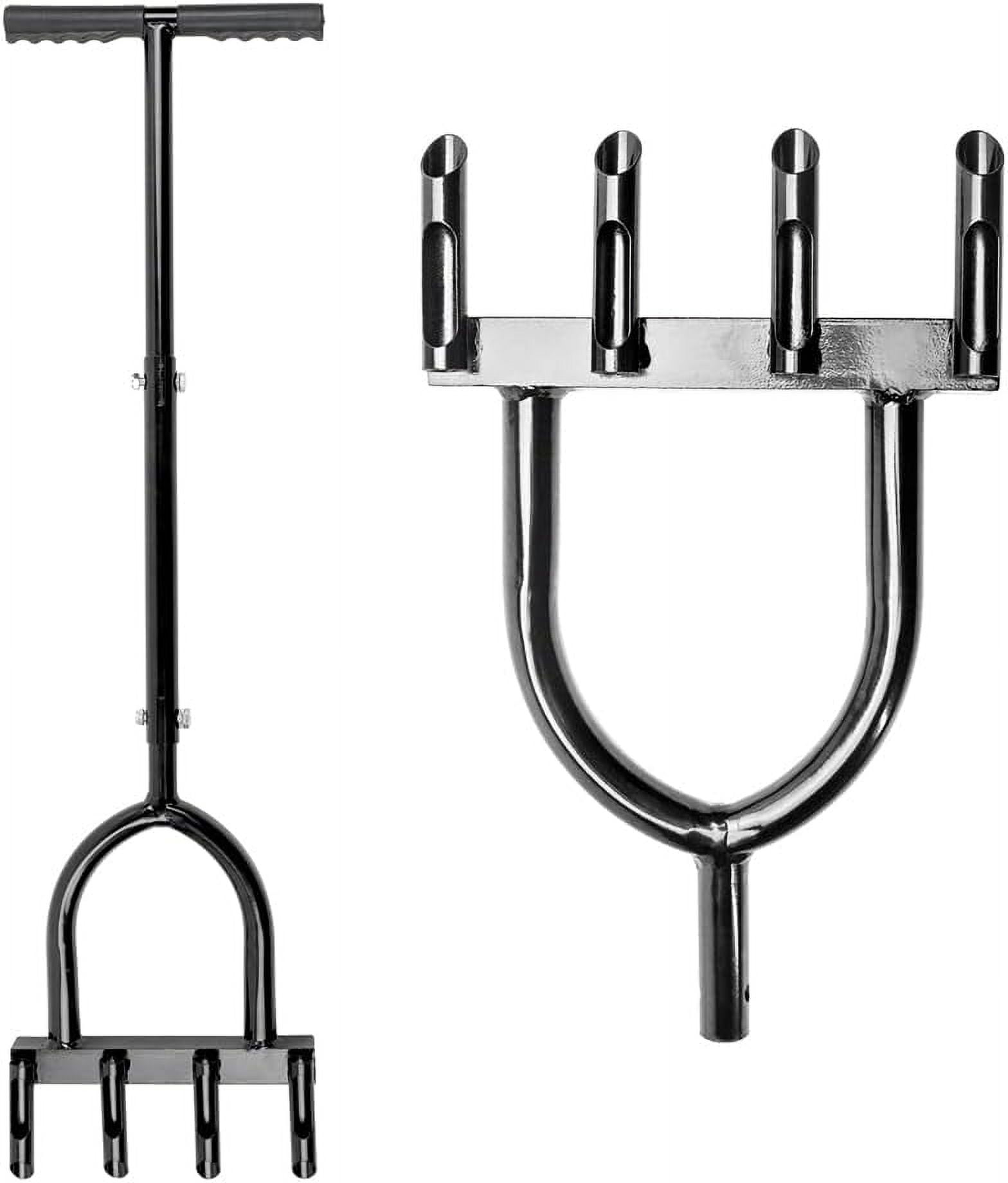 Lawn Coring Aerator Plug Aerator Lawn Tool with Slope Top 4 HalfOpen