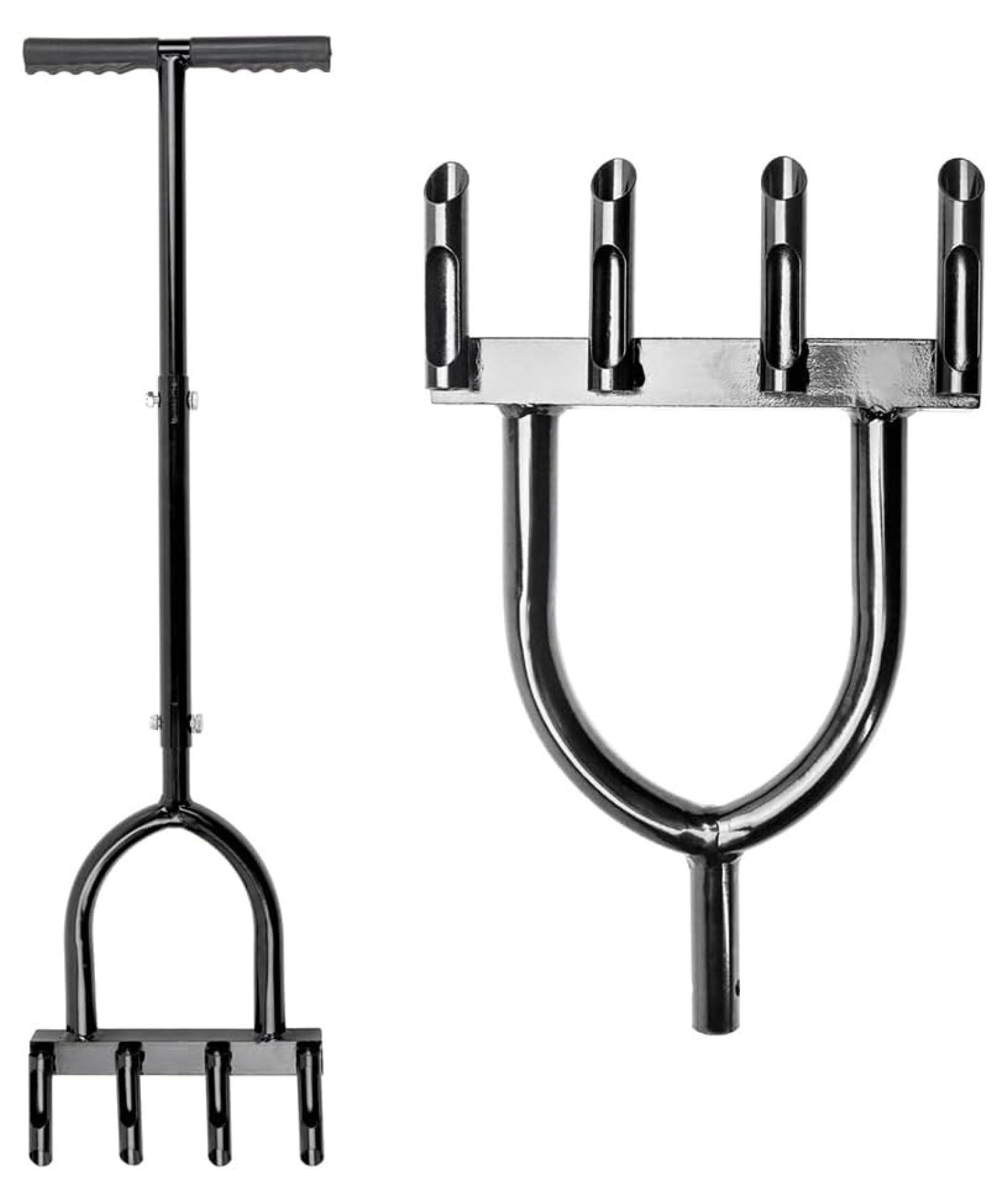 Lawn Coring Aerator Plug Aerator Lawn Tool with Slope Top 4 HalfOpen Slot Hollow Tines Manual