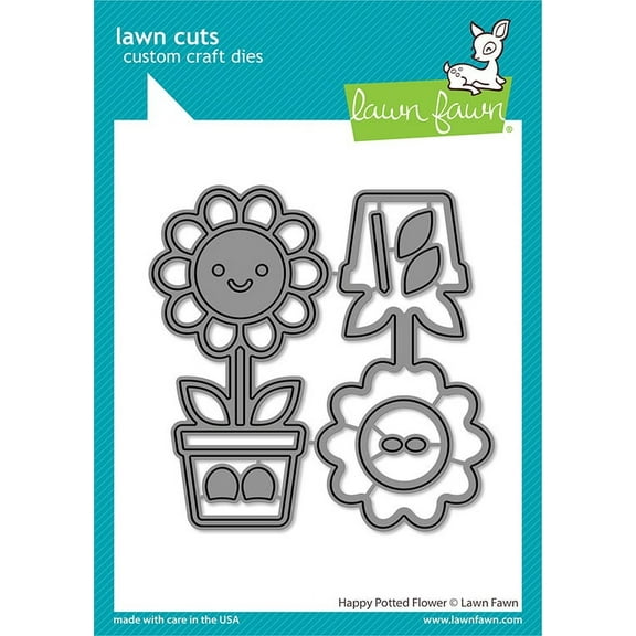 Lawn Cuts Custom Craft Die-Happy Potted Flower