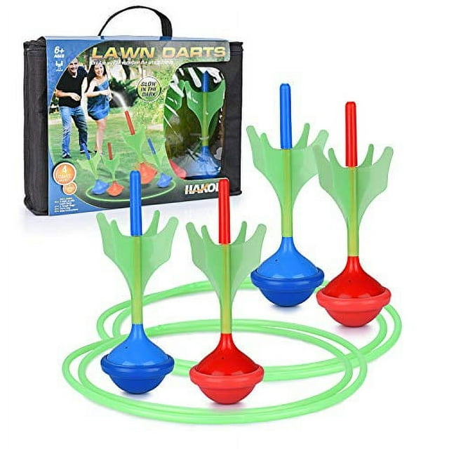 Lawn Darts Game – Glow in The Dark, Outdoor Backyard Toy for Kids &amp; Adults | Fun for The Entire Family | Work On Your Aim &amp; Accuracy While Having A Blast
