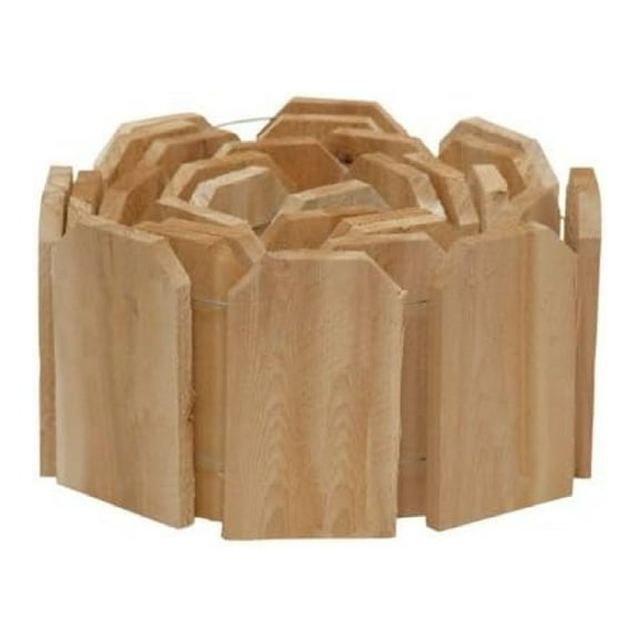 6" x 10' Natural Wood Garden Border Edging