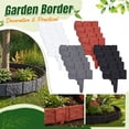 thumbnail image 1 of Lawn Edging and Landscape Border, 10 Inch Plastic Garden Edging Border for Flower Beds, Weed Barrier Stakes with Imitation Stone Design, 5 Pack Garden Fence Border, 1 of 9