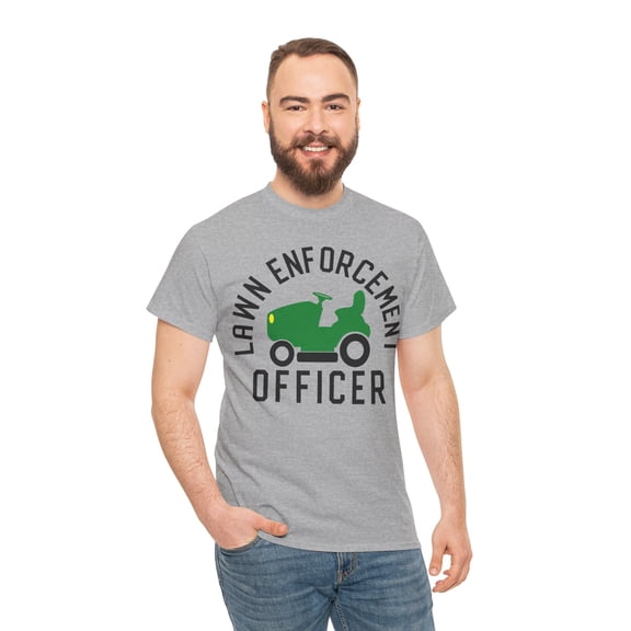 Lawn Enforcement Officer Unisex Heavy Cotton Tee