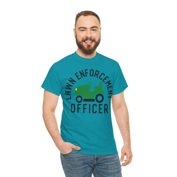 Lawn Enforcement Officer Unisex Heavy Cotton Tee