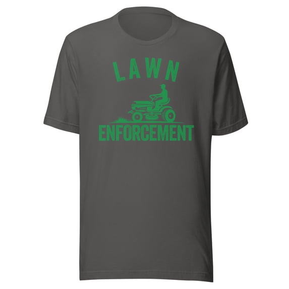 Lawn Enforcement Shirt, Unisex, Lawn Care Lover, Father’s Day, Lawn Aficionado Shirt, Lawn Pride Shirt, Lawncare, Yardwork, Gift for Him (Asphalt, 2XL)