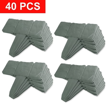 Lawn Fencing,iMounTEK 40 PCS Cobbled Stone Border Garden Edging Lawn Border Hammer in Lawn Plant Border
