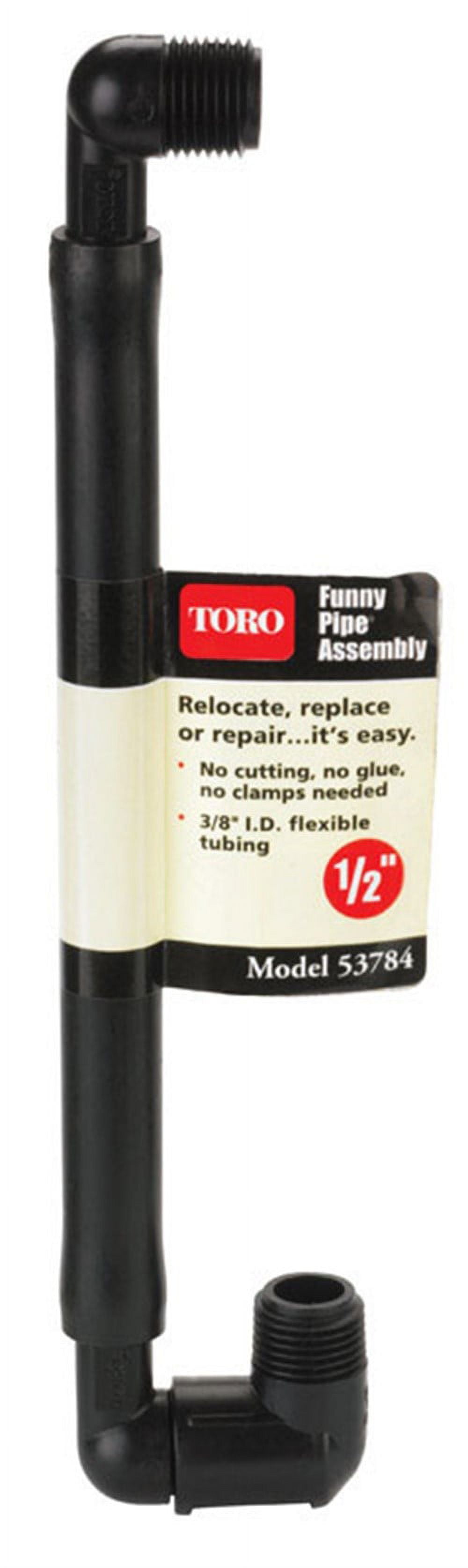 Lawn Genie 53784 Toro Black PVC Funny Pipe 10.75 Lx1.8 H x2.12 Wx1/2