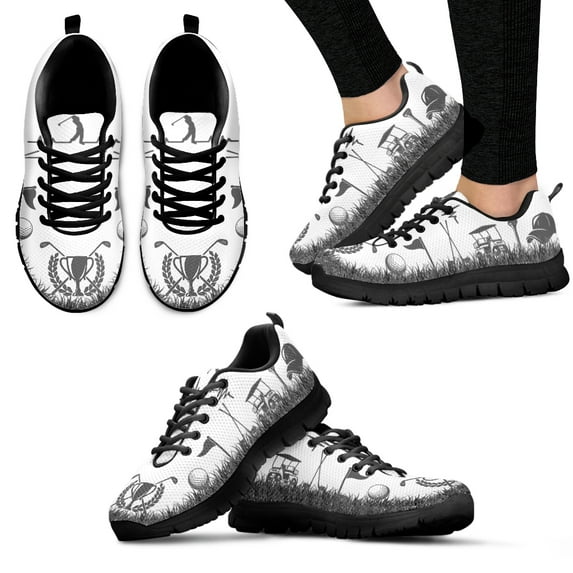 Lawn/Golf Course Design Fashion Sneakers Blue Comfortable Outdoor Sneakers Sports Activity Print Shoes Love Sneakers
