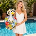 thumbnail image 1 of Lawn Goose Clothing, Porch Goose Bikini, Palm Leaf Print Resin Goose Apparel, Pvc Inflatable Swim Ring, 5-Piece Tropical Summer Theme Porch Goose Set with Sun Protection Hat,, 1 of 7