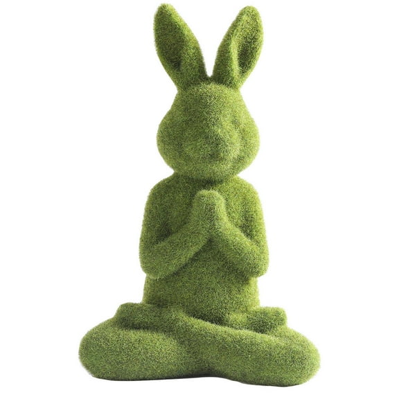 Lawn Grass Bunny Yoga Rabbit Statue for Chinese New Year Decoration