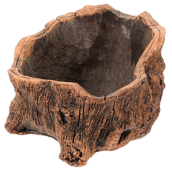 Concrete Planter Faux Wood Flower Pot Cement Planter Craft 1 Set
