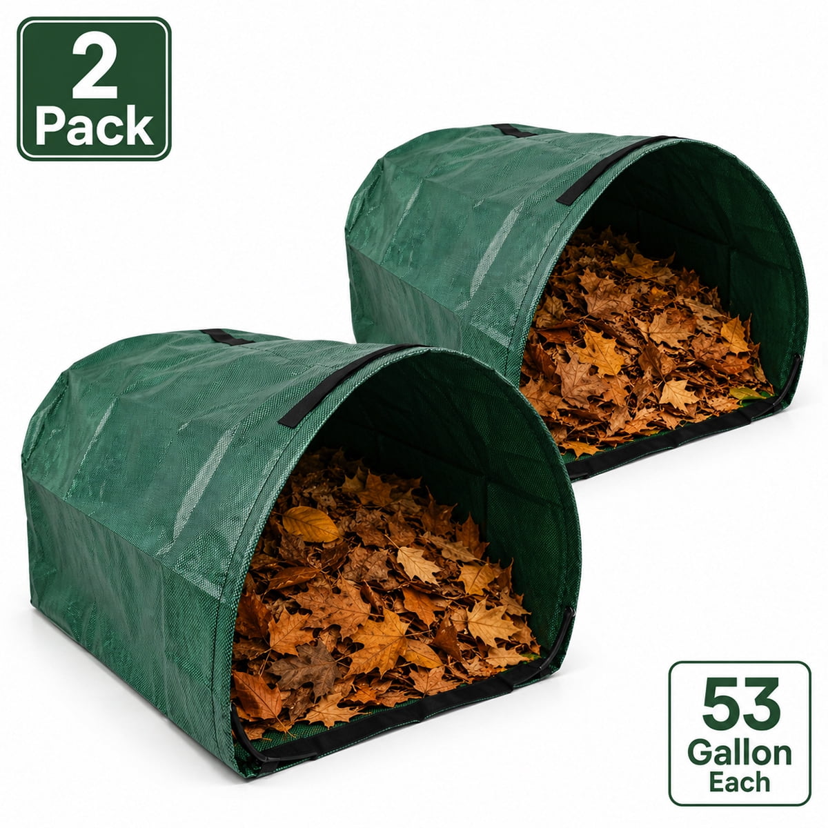 Useable Garbage Lawn and Leaf Bags Large Yard Dustpan-Type Garden Bags for Collecting ...