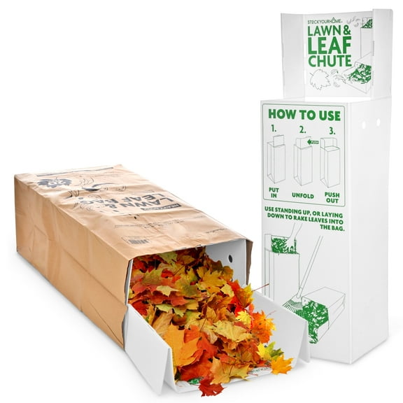 Lawn and Leaf Chute, Reusable Lawn Bag Holder for Easy Leaf Collecting, Durable Lawn Bag Funnel for Paper Leaf Bags, Leaf Bag Chute for Sweeping and Collecting Yard Debris, No Bending Required!